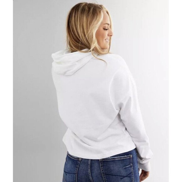 Champion Womens SummerSweat Oversized Hoodie Sweatshirt White XS - Picture 2 of 6